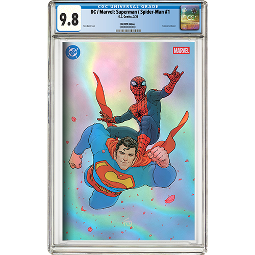 DC/Marvel Superman/Spider-Man #1 Exclusive Tradeless Spot Foil Cover Variant CGC Graded