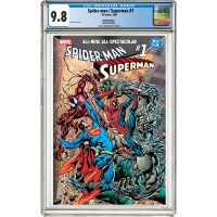DC コミック　スーパーマン　1/1 スケッチ　カードサイン　マーベル Marvel/DC Spider-Man/Superman #1 Exclusive Tradeless Cover Variant