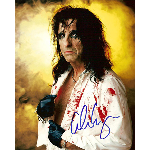 Alice Cooper Autographed 8"x10" (Bloodied Portrait)