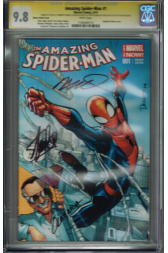 AMAZING SPIDER-MAN #1 STAN LEE EXCLUSIVE VARIANT GRADED CGC SS 9.8 SIGNED STAN LEE + 3 MORE
