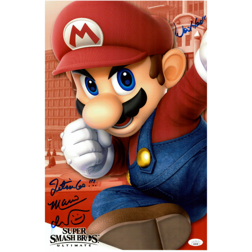 CHARLES MARTINET NINTENDO MARIO AUTOGRAPHED 11x17 POSTER - JSA CERTIFIED COA