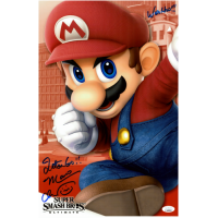 CHARLES MARTINET NINTENDO MARIO AUTOGRAPHED 11x17 POSTER - JSA CERTIFIED COA