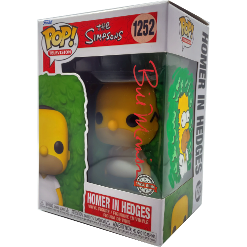BILL MORRISON THE SIMPSONS HOMER IN HEDGES AUTOGRAPHED & SKETCHED FUNKO POP! JSA CERTIFIED COA