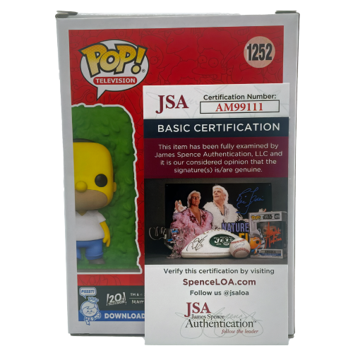 BILL MORRISON THE SIMPSONS HOMER IN HEDGES AUTOGRAPHED & SKETCHED FUNKO POP! JSA CERTIFIED COA