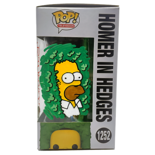 BILL MORRISON THE SIMPSONS HOMER IN HEDGES AUTOGRAPHED & SKETCHED FUNKO POP! JSA CERTIFIED COA