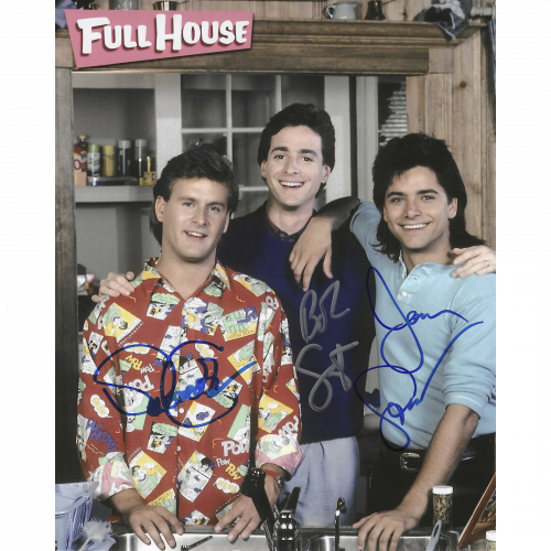 Bob Saget, John Stamos, and Dave Coulier Autographed 8"x10" Photo (Full House)