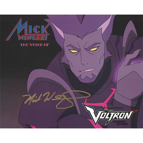 Mick Wingert Autographed 8"x10" (Voltron: Legendary Defender)
