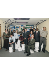 Oscar Nunez, Kate Flannery & Leslie David Baker Autographed 8"x10" (The Office)