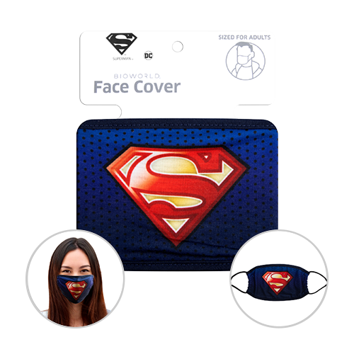 Officially Licenced Superman Face Mask. Sized for adults.